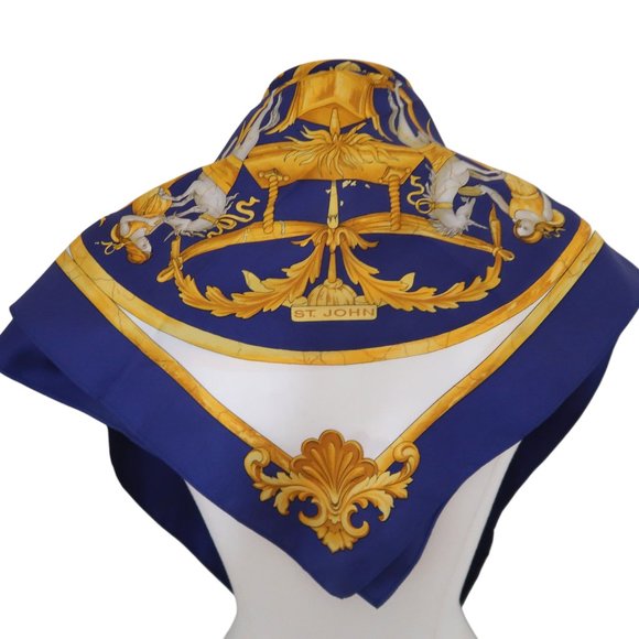 ST JOHN Equestrian print silk scarf - Picture 4 of 4